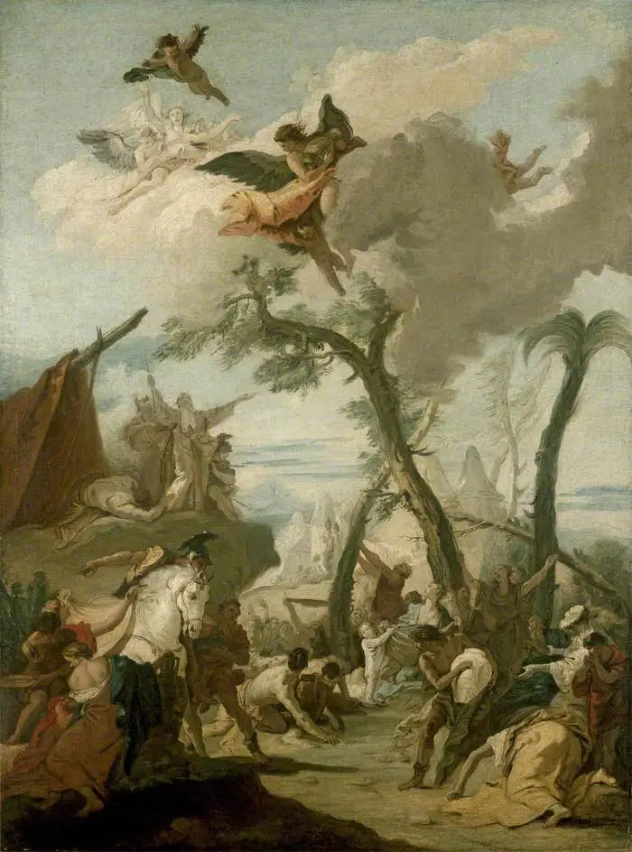 De verzameling van de manna - Giovanni Battista Tiepolo