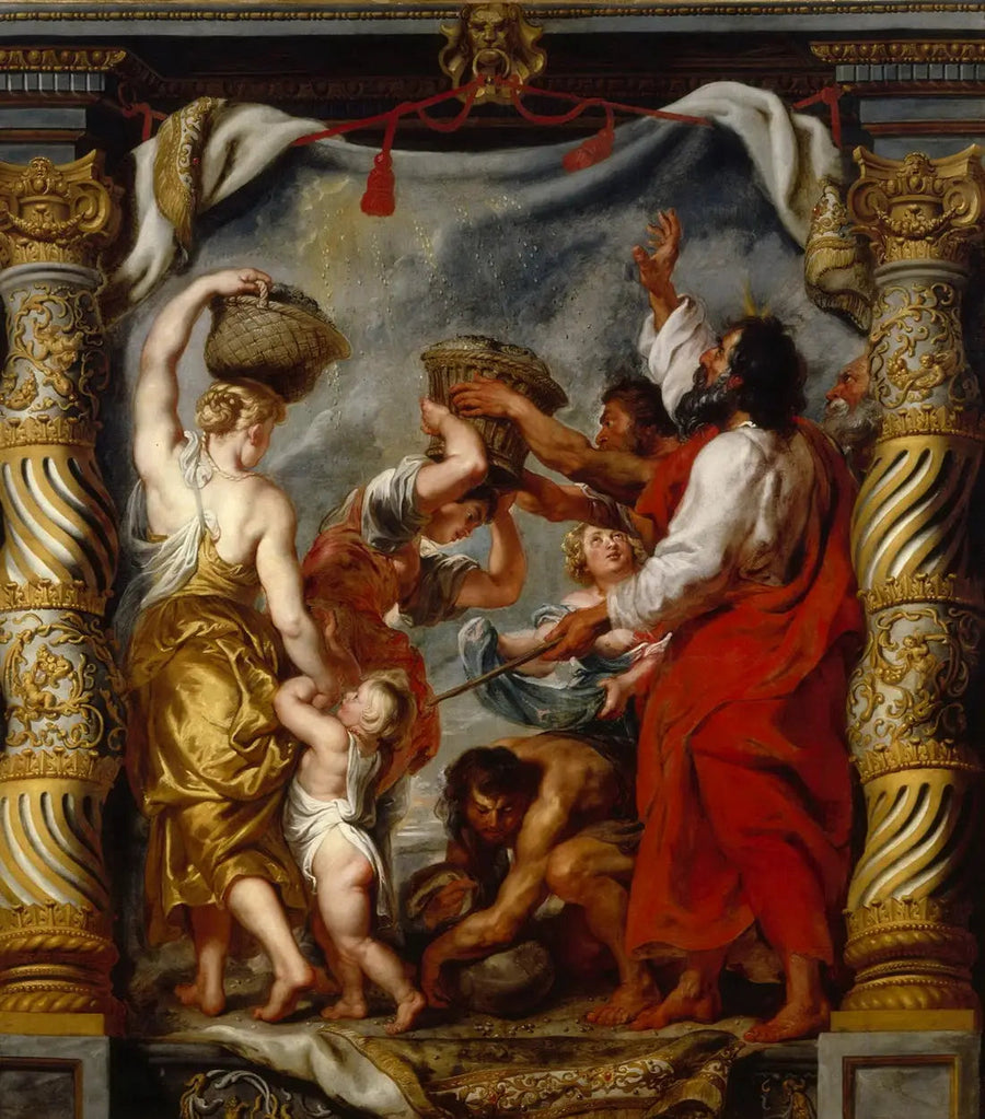 De collecte van de manna - Peter Paul Rubens