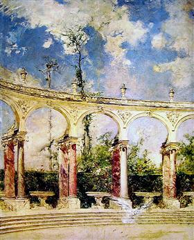 De Colonnade in Versailles - Giovanni Boldini