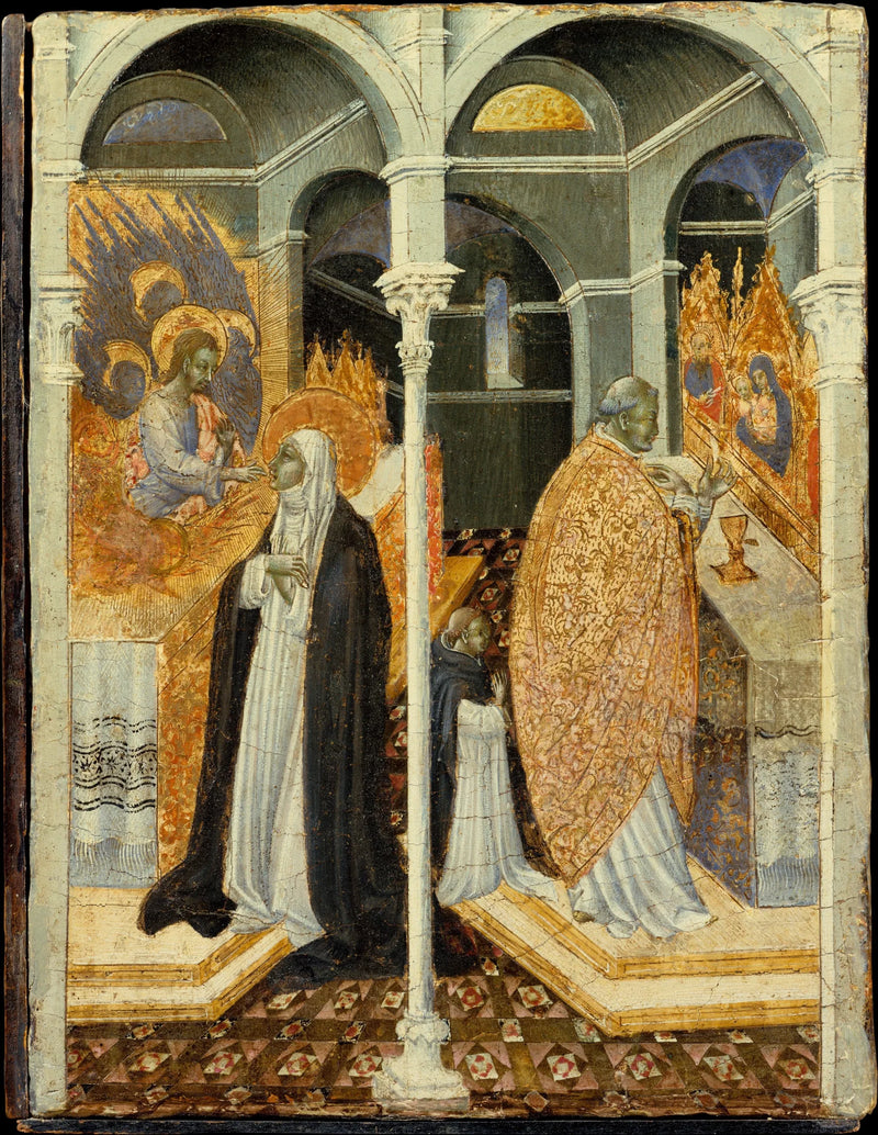 De wonderbare communie van Sint-Catharina van Siena - Giovanni di Paolo