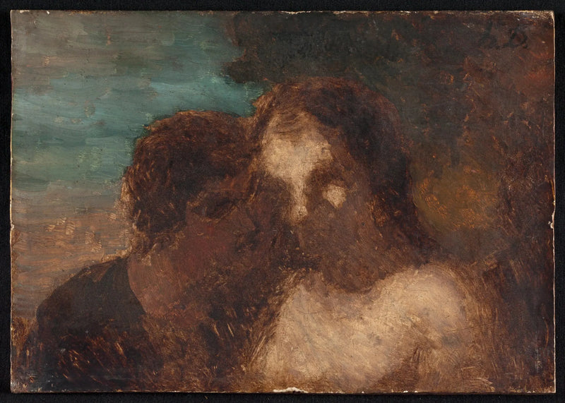 De Vertrouwen of De Kus van Judas - Honoré Daumier