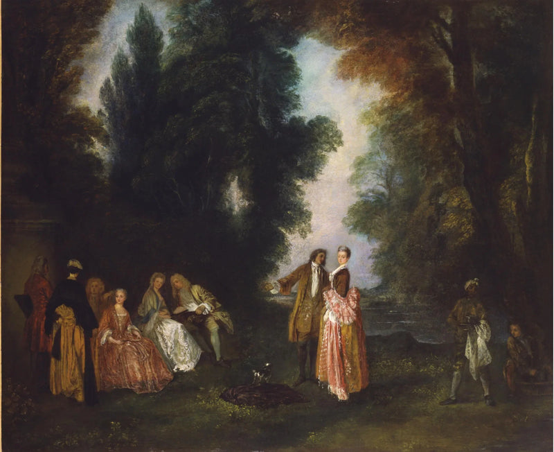 De Gesprek - Antoine Watteau