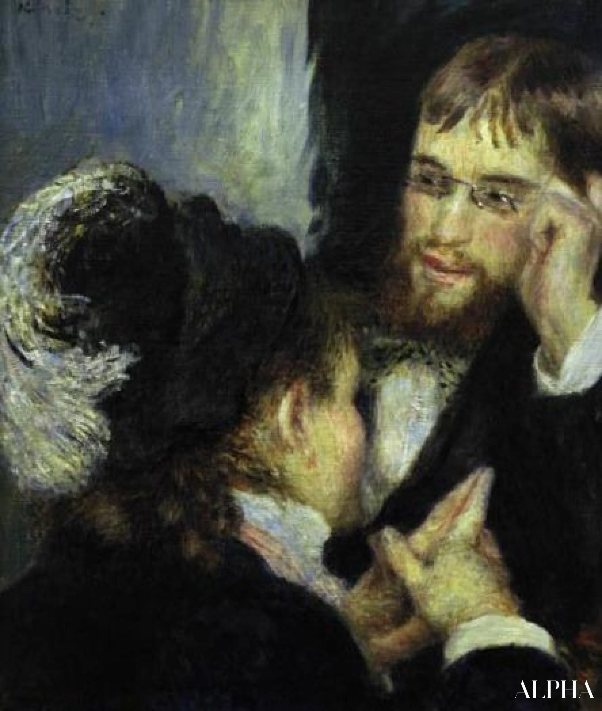 Het gesprek c.1878 - Pierre-Auguste Renoir - Reproducties van schilderijen en hoogwaardige schilderijen