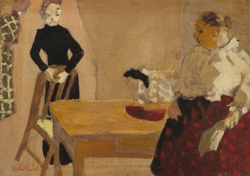 Het gesprek - Édouard Vuillard