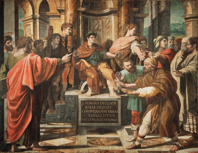 De conversie van de proconsul - Raphael Sanzio