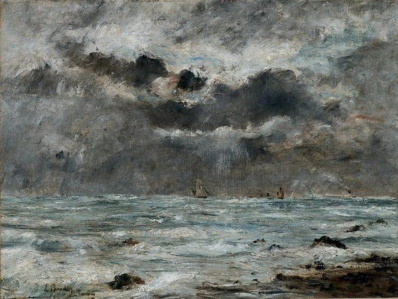 De kust bij Trouville - Eugène Boudin