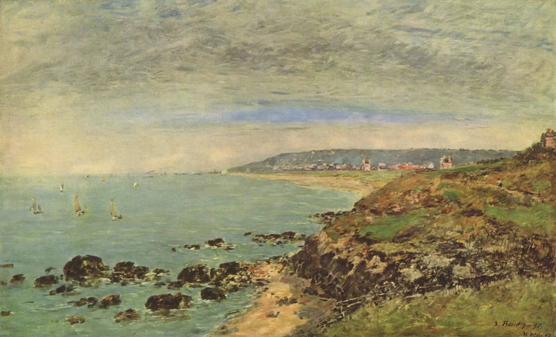 De Atlantische kust nabij Benerville - Eugène Boudin