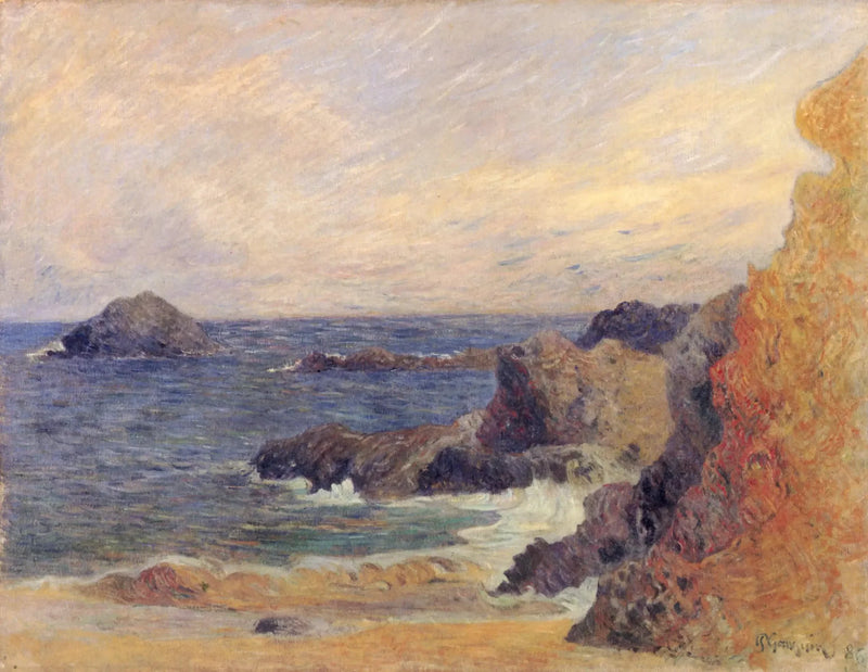 De rotsachtige kust - Paul Gauguin