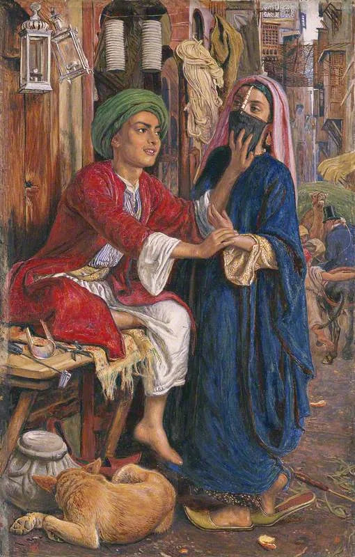 De binnenplaats van de fabrikant van lantaarns - William Holman Hunt