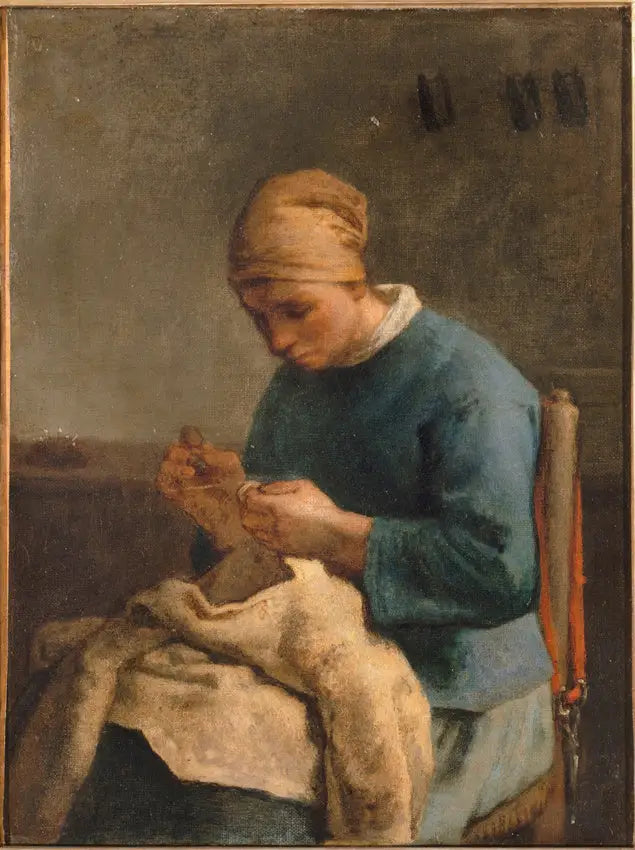 La Couseuse - Jean-François Millet - Alpha Reproduction