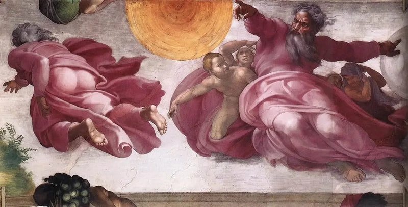 De Schepping van sterren en planten - Michelangelo