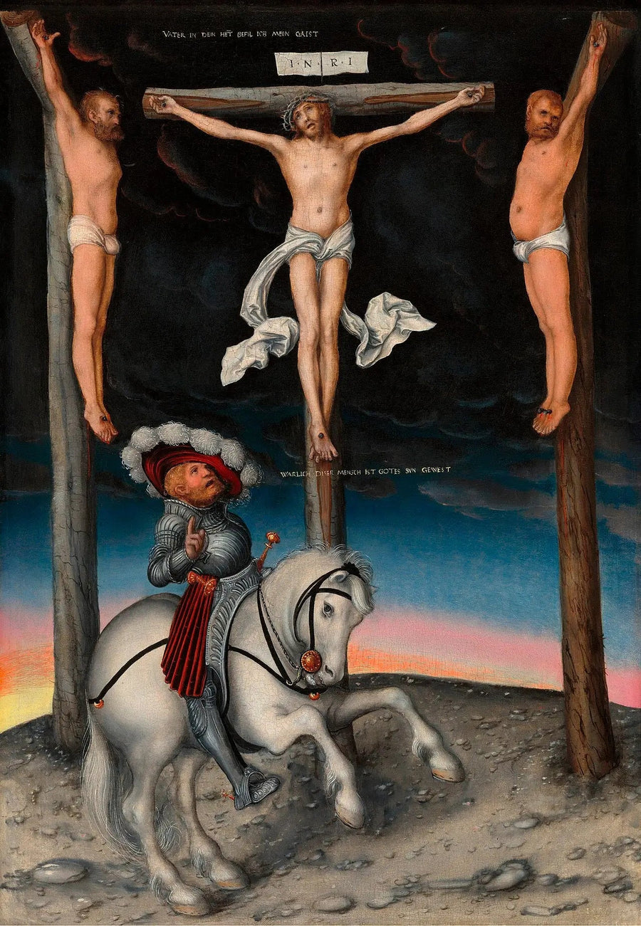 De Kruisiging met de bekering van de centurio - Lucas Cranach de Oudere