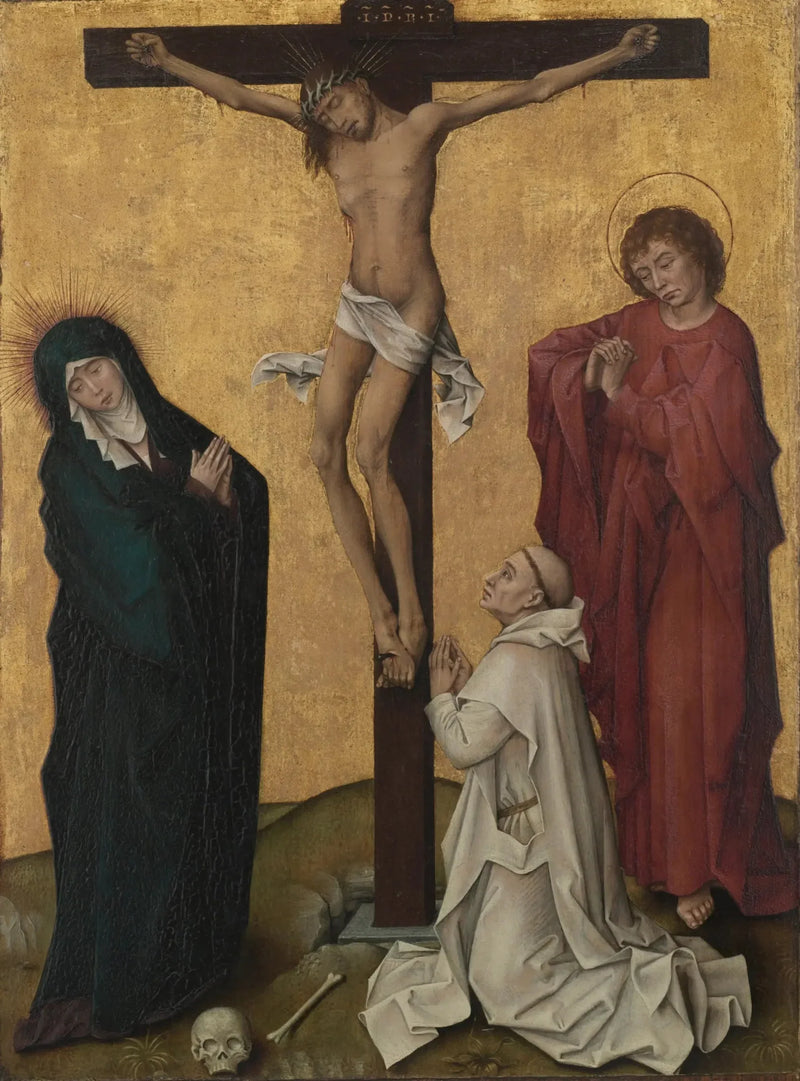 De Kruisiging met een kartuis monnik - Rogier van der Weyden