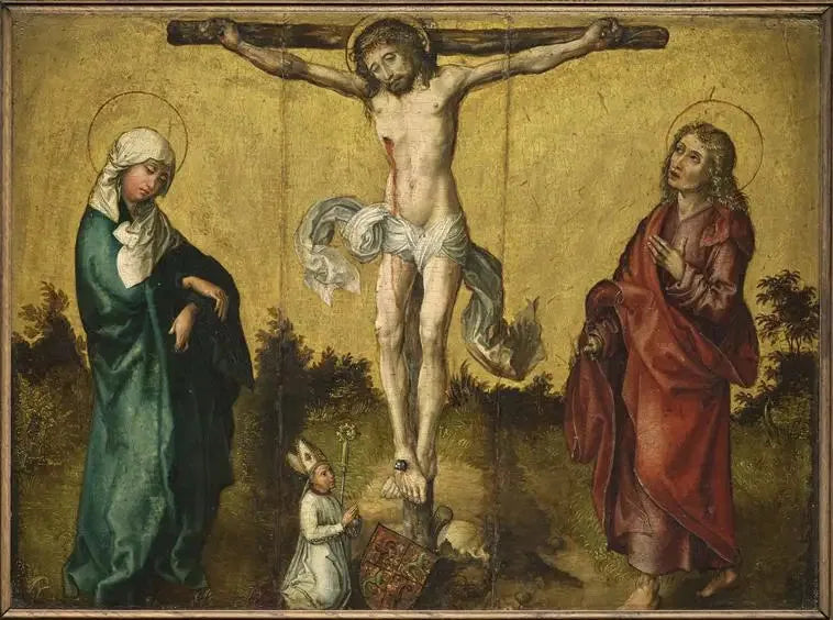 De Kruisiging met de Maagd, de heilige Johannes en een schenker - Albrecht Dürer