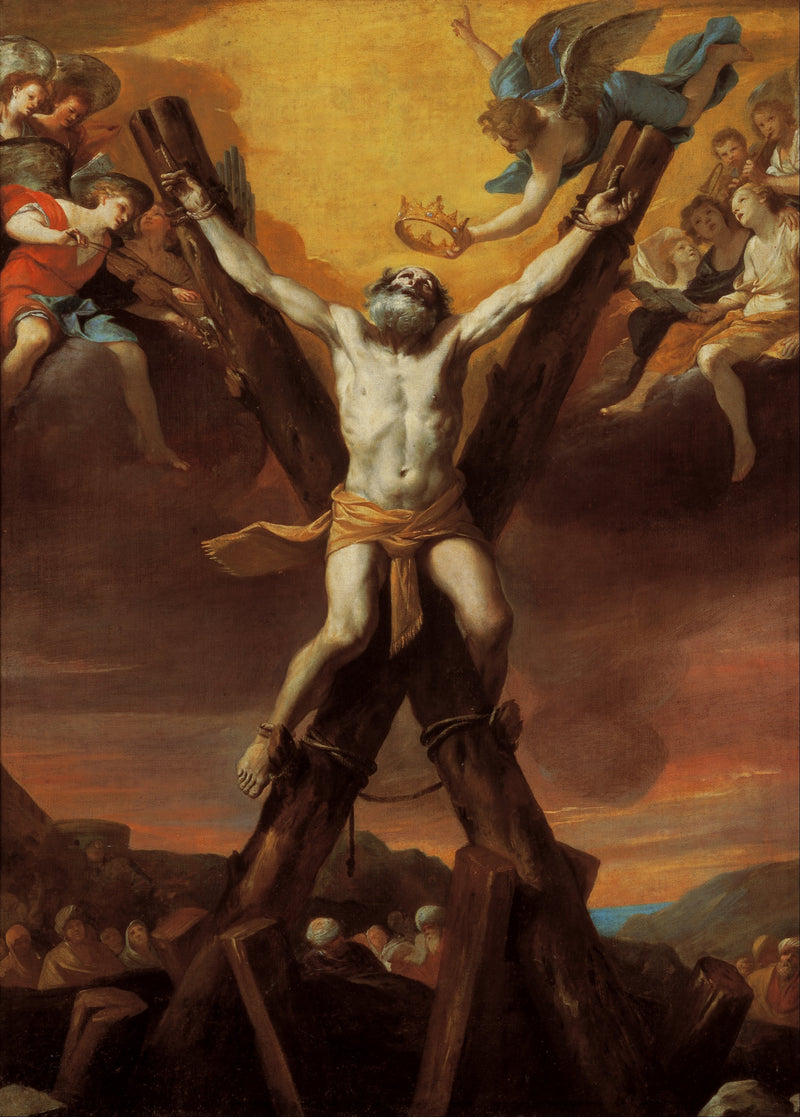 De kruisiging van Sint-Andreas - Mattia Preti