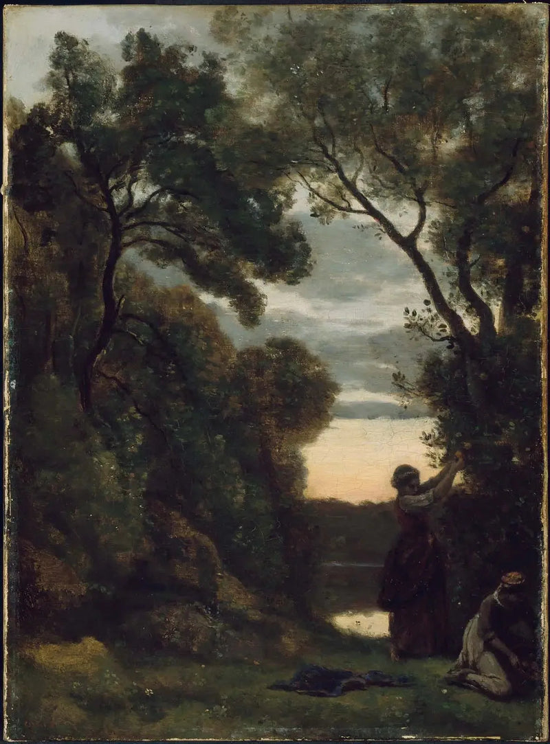 De laurieroogst - Jean-Baptiste Camille Corot