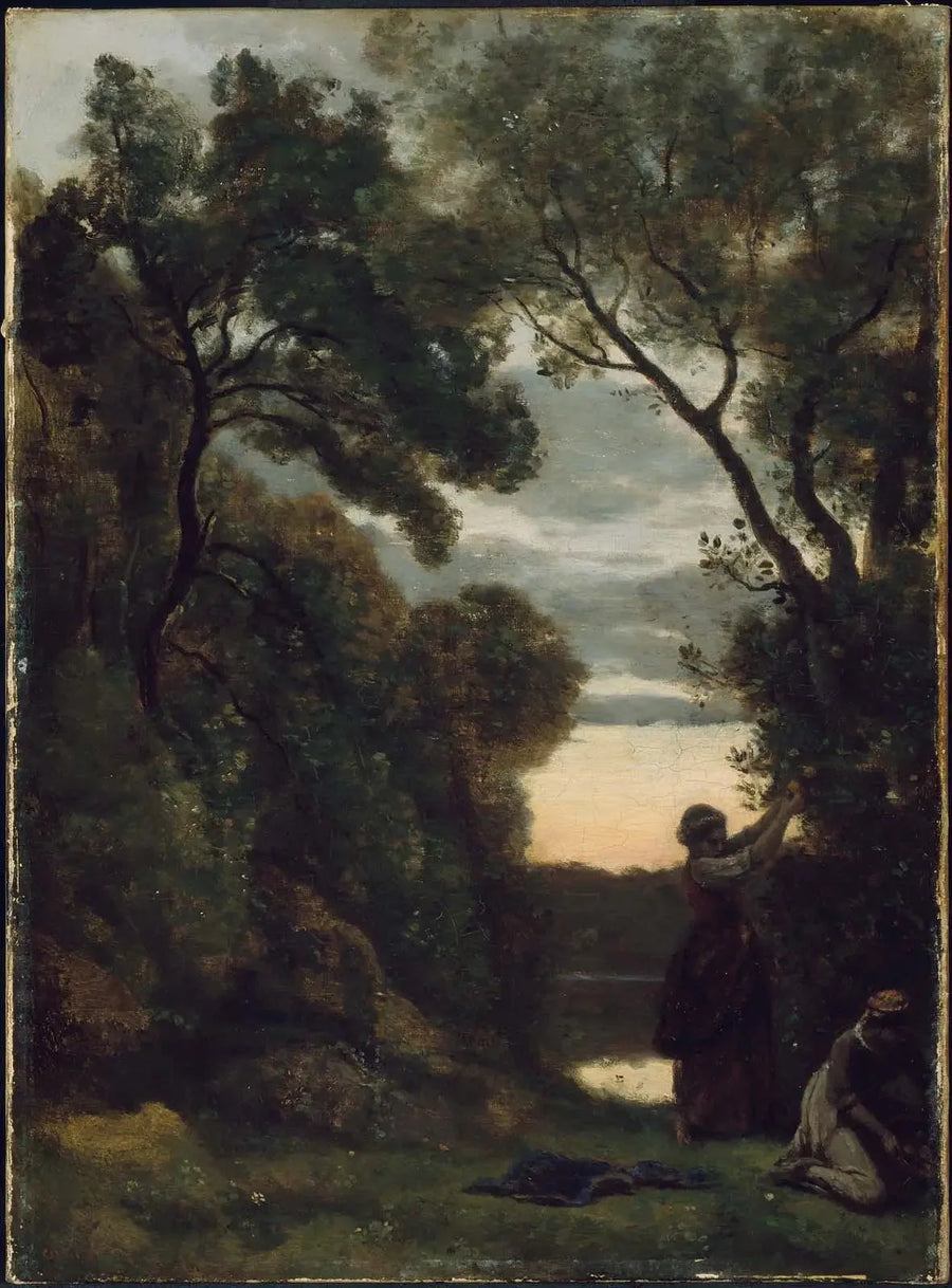 De laurieroogst - Jean-Baptiste Camille Corot