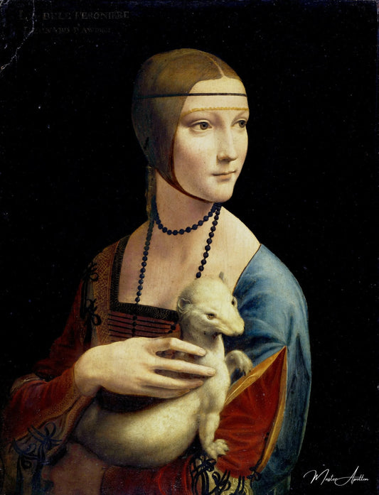 La Dame à l'hermine - Léonard de Vinci - Reproductions de tableaux et peintures haut de gamme