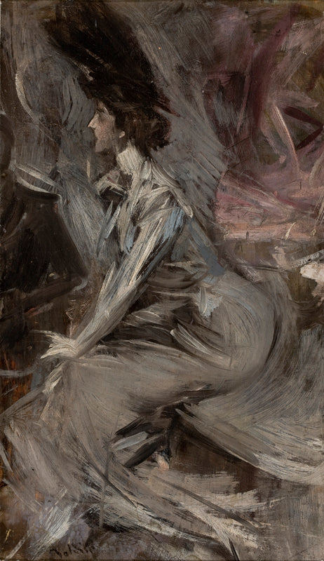 De zittende dame (Het gesprek) - Giovanni Boldini