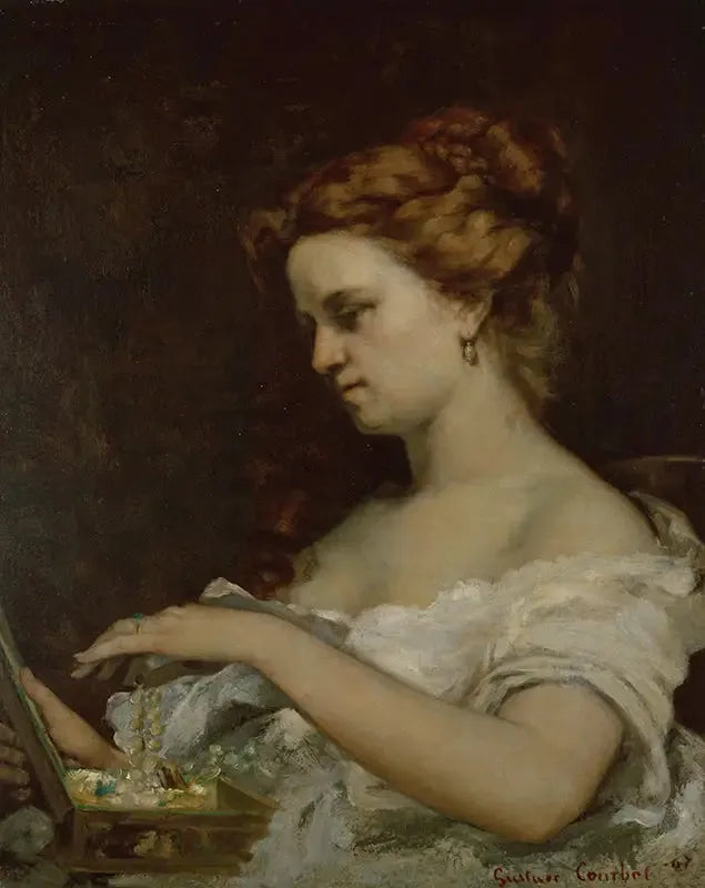 De Dame met sieraden - Gustave Courbet