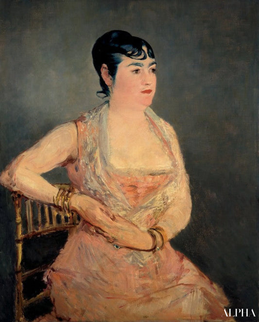 La dame en rose - Edouard Manet - Reproductions de tableaux et peintures haut de gamme
