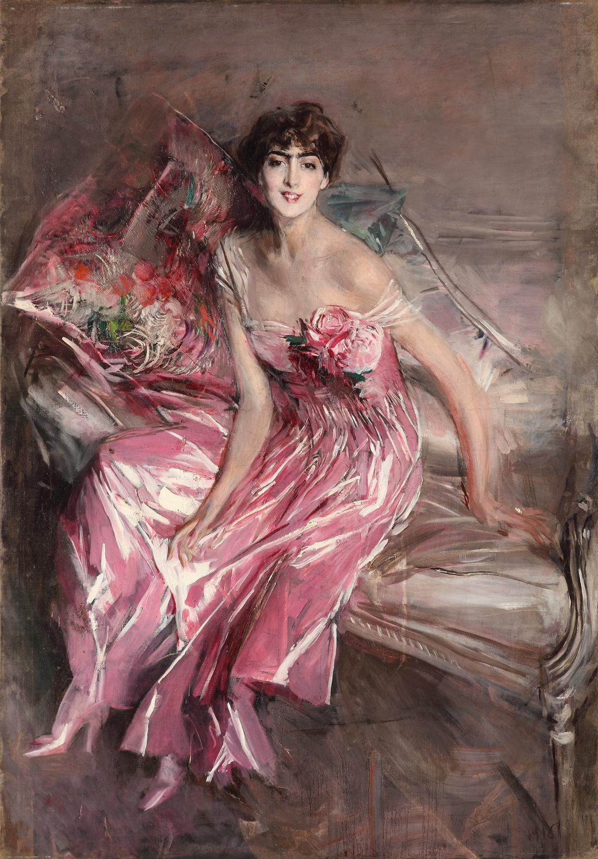 La Dame en rose - Giovanni Boldini - Alpha Reproduction