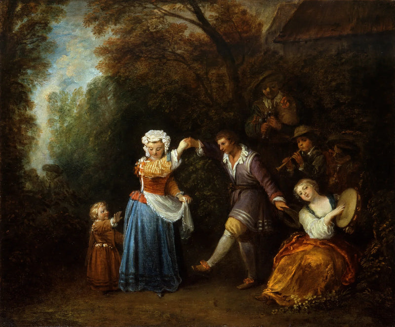 De countrydans - Antoine Watteau