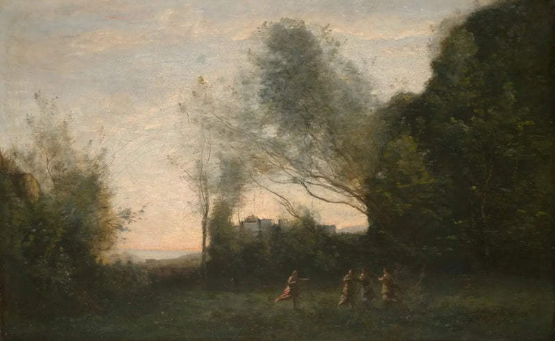 De dans van de nimf - Jean-Baptiste Camille Corot
