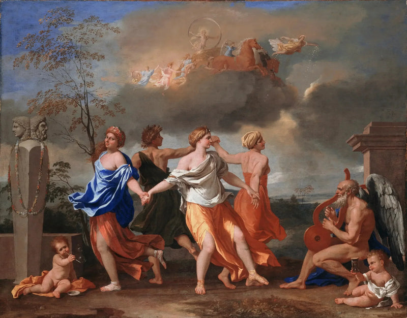 De Dans van het menselijk leven - Nicolas Poussin