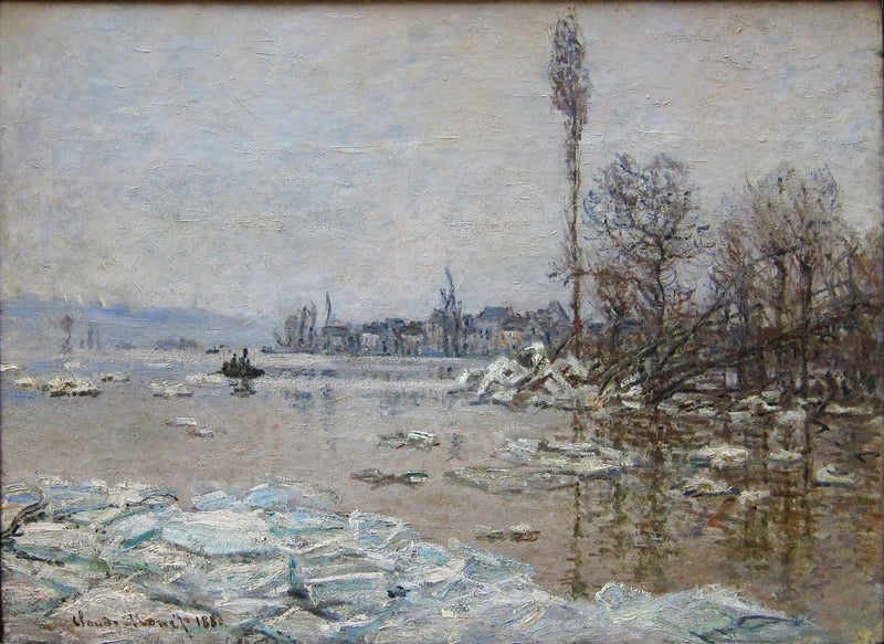 De Debacle in Vétheuil, met uitzicht op Lavacourt - Claude Monet