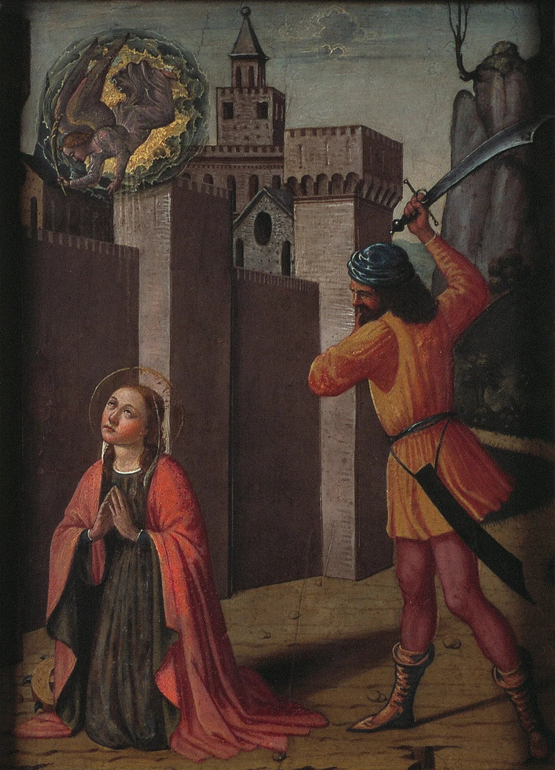 De onthoofding van Sint-Catharina van Alexandrië - Pinturicchio