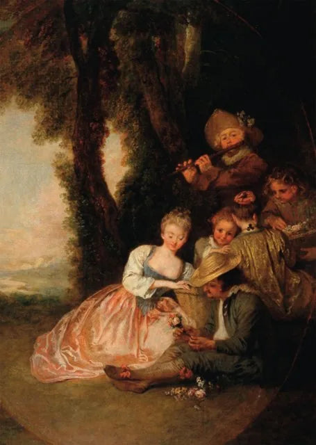 De verwachte verklaring - Antoine Watteau