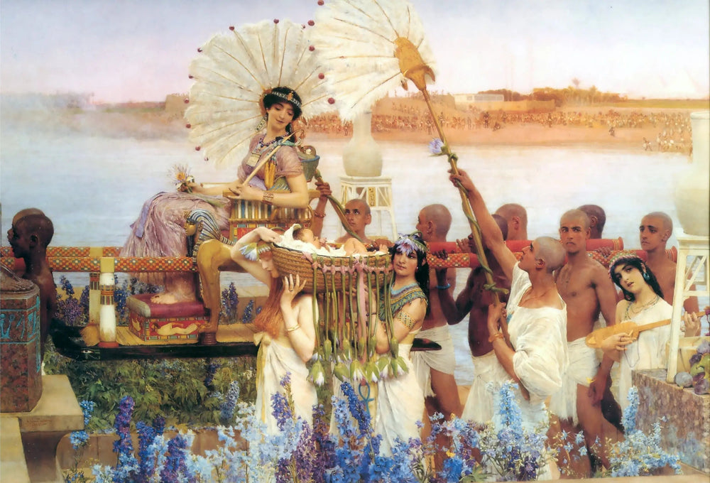 La découverte de Moïse - Lawrence Alma-Tadema image 1 tableau peint à l’huile sur toile