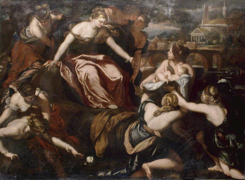De ontdekking van Mozes - Luca Giordano