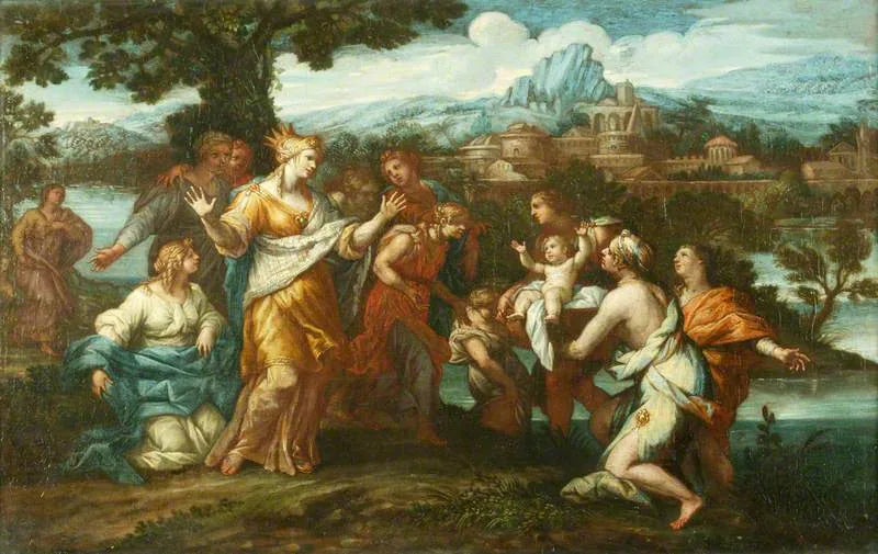 De ontdekking van Mozes - Pietro da Cortona
