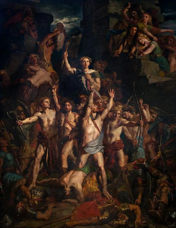 De verdediging van Gallië door Vercingétorix - Théodore Chassériau