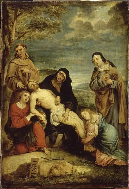 De rouw van Christus in aanwezigheid (mystiek) van Sint-Franciscus van Assisi en Sint-Clara - David Teniers de Jonge

Source:
La Déploration du Christ en présence (mystique) de saint François d'Assise et de sainte Claire - David Teniers le Jeune