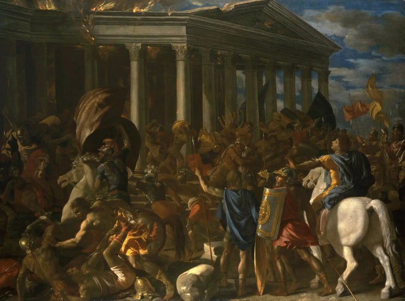 De Vernietiging van de Tempel van Jeruzalem - Nicolas Poussin
