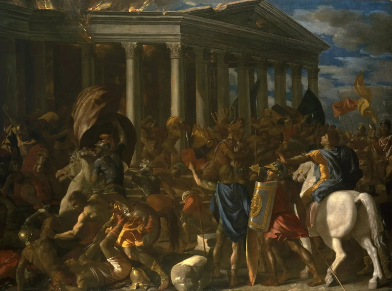 De Vernietiging van de Tempel van Jeruzalem - Nicolas Poussin