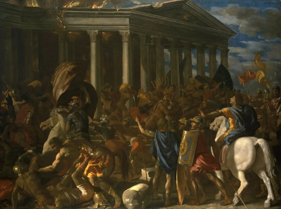 De Vernietiging van de Tempel van Jeruzalem - Nicolas Poussin