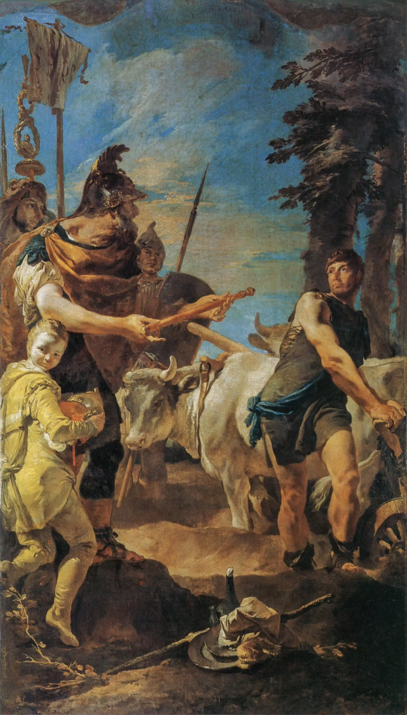 De dictatuur aangeboden aan Cincinnatus - Giovanni Battista Tiepolo