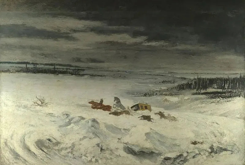De ijver in de sneeuw - Gustave Courbet