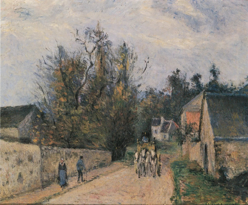 De Diligence, route d'Ennery naar l'Hermitage, Pontoise - Camille Pissarro