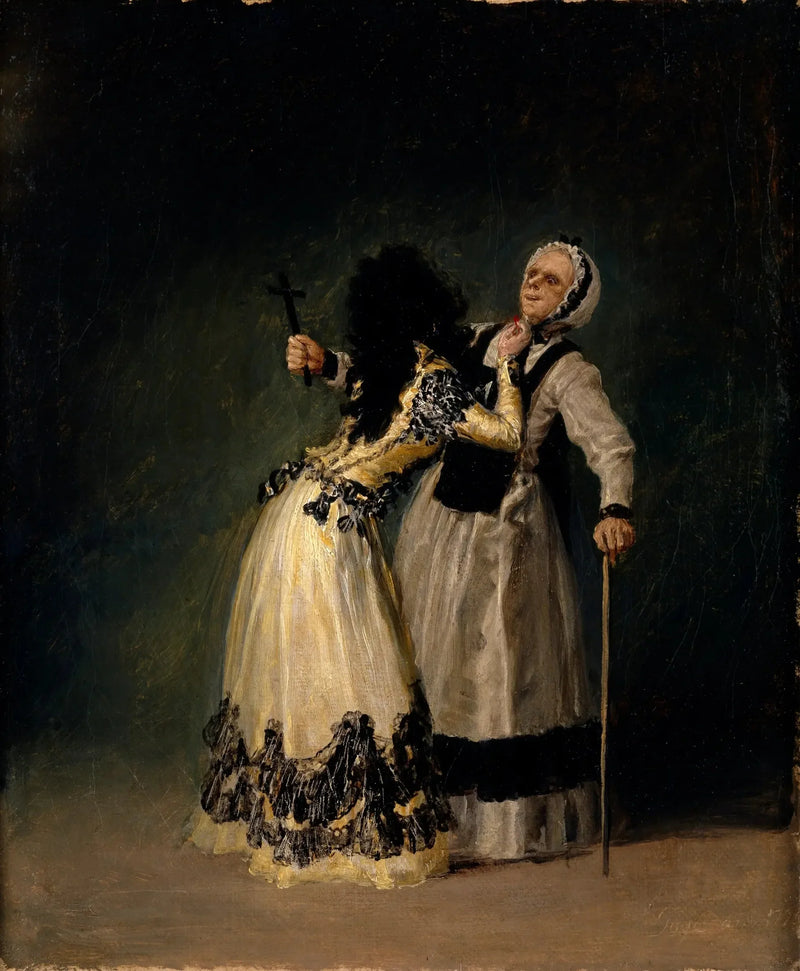 De hertogin van Alba en de bigote - Francisco de Goya