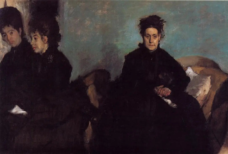 De Hertogin van Montejasi met haar dochters, Elena en Camilla - Edgar Degas