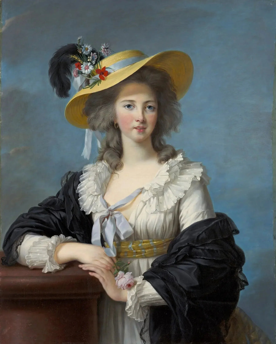 De hertogin van Polignac gekleed in een strooien hoed - Élisabeth Vigée Le Brun

Source:
La duchesse de Polignac coiffée d'un chapeau de paille - Élisabeth Vigée Le Brun