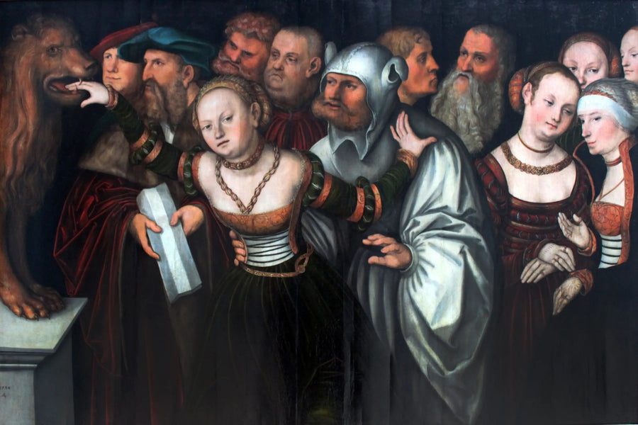 De fabel van de mond van de waarheid - Lucas Cranach de Oudere