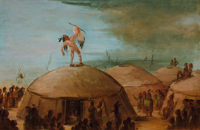 De productie van regen bij de Mandan - George Catlin

Source:
La fabrication de la pluie chez les Mandan - George Catlin