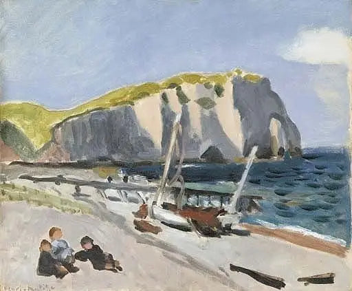 De Klif van Aval en de hut - Henri Matisse