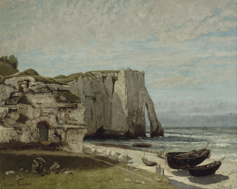 De Klif van Étretat na de storm - Gustave Courbet
